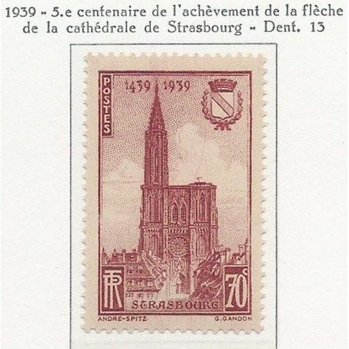 Yvert France N° 443. Cathédrale De Strasbourg. Neuf Sc** (Mnh)