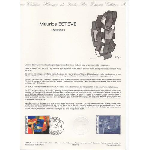 Document Philatélique Officiel 1986 - Maurice Estève