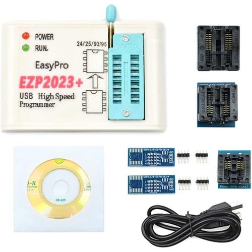 Programmateur SPI Flash Haute Vitesse EZP2023 EZP2023 Accessoires Kit de Pièces Support 24/25/93/95 EEPROM Bios 25T80 Gravure Hors Ligne Copie