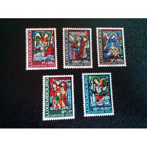 Timbre Luxembourg Yt 803 A 807 Séries: Vitraux 1972 ( 30304 )