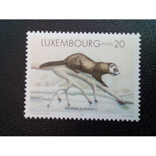 Timbre Luxembourg Yt 1351 Putois D'europe (Mustela Putorius) 1996 ( 30304 )