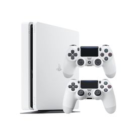 Sony Playstation 4 Slim D 500 Go Blanche + 2 Manettes Dualshock 4 Blanches