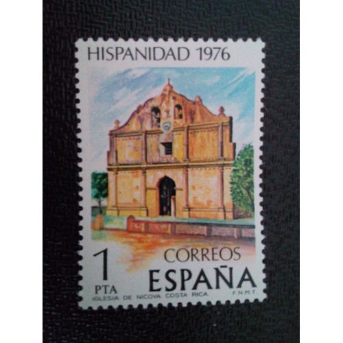 Timbre Espagne Yt 2016 Patrimoine Hispanique: Costa Rica 1976 ( 30304 )