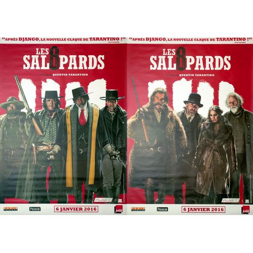 Les 8 / Huit Salopards (The Hateful Eight) - Lot De 2 Véritable Pré-Affiche De Cinéma Roulée - Format 120x160 Cm - De Quentin Tarantino Avec Samuel L. Jackson, Kurt Russell, Jennifer Jason Leigh -2016