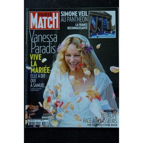 Paris Match N? 3608 05 Juillet 2018 Vanessa Paradis Cover + 6 P. Brad Bird Karl Lagerfeld Simone Veil