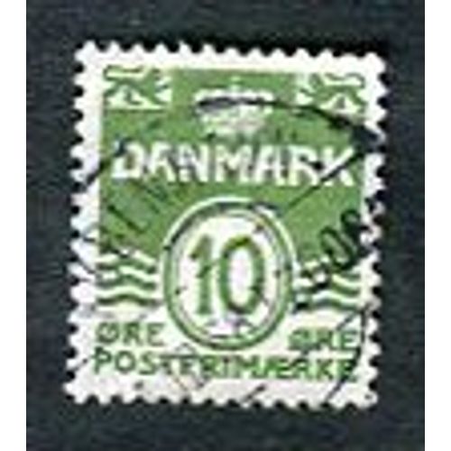 Timbre Oblitéré - " Figure Wave Type Overprint Postfærge " - Danemark - 1953