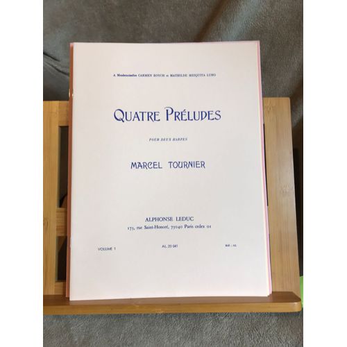 Marcel Tournier Quatre Préludes Pour 2 Harpes Partition Éditions Leduc Volume 1
