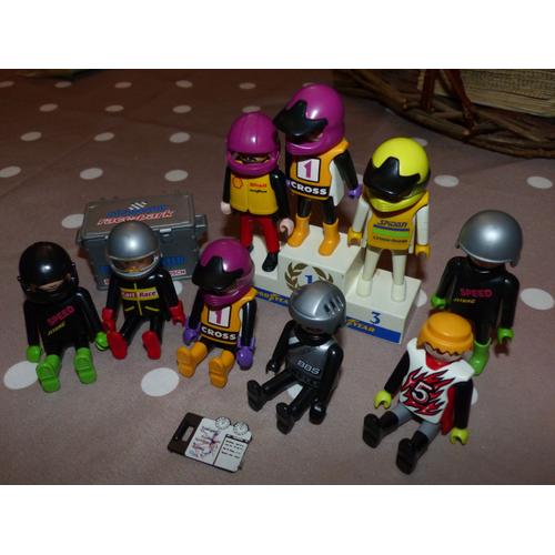 Lot Playmobil Accessoires Et Persos Motards