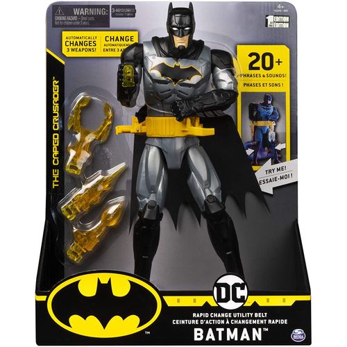 Batman 12 Inch Rapid Change Utility Belt Deluxe Action Figure With Lights And Sounds