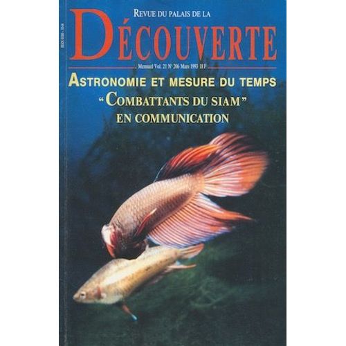 Revue Du Palais De La Découverte - Astronomie Et Mesure Du Temps - Combattants Du Siam En Communicat