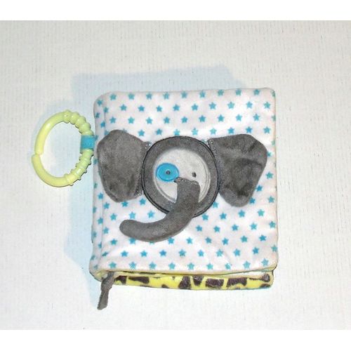 Livre D 'eveil Animaux Doudou Peluche Obaibi Okaidi 14cm X 14cm