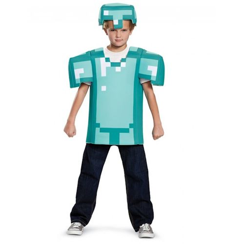 Déguisement Armure Minecraft Enfant - Taille: 10 - 12 Ans (137 - 149 Cm)