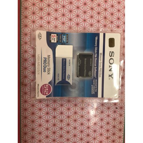 Sony - Carte mémoire flash (adaptateur Memory Stick DUO inclus(e)) - 512 Mo - MS PRO DUO - pour Cyber-shot DSC-T30; Handycam DCR-HC1000, HC30, HC40, HC85, IP1E, PC109, PC350; a DSLR-A100