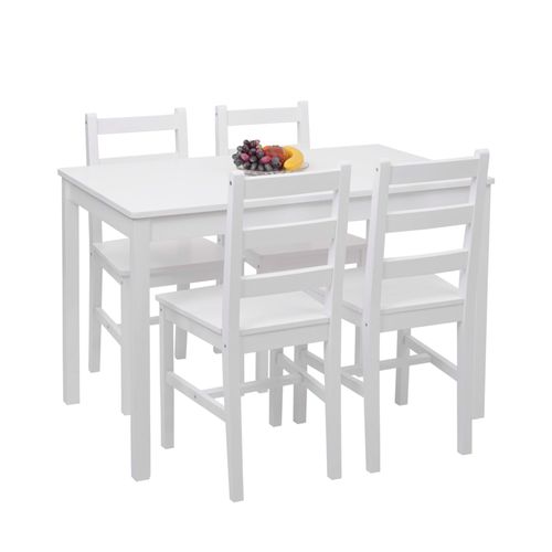 Ensemble De Salle À Manger Hwc-F77, Coin Salon, Style Rustique-Cottage, En Bois Massif, 110 Cm   Blanc