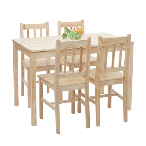 Ensemble De Salle À Manger Hwc-F77, Salon, Style Rustique, Bois Massif, 110 Cm   Bois De Pin Finition Lasure