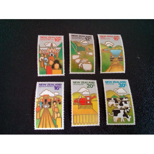 Timbre Nouvelle-Zelande Yt 711 A 715 L'agriculture 1978 ( 030504 1 )