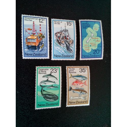 Timbre Nouvelle-Zelande Yt 720 A 724 Série: Ressources Marines 1978 ( 030504 1 )