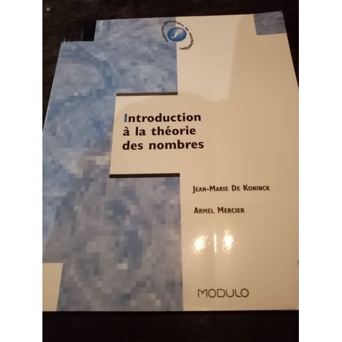 Introduction À La Théorie Des Nombres
