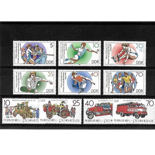 Allemagne- Rda -Lot De 10 Timbres Neuf**-Gomme Intacte- 1 Er Choix