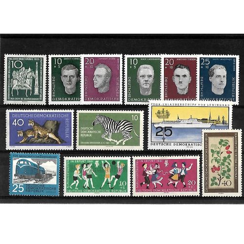 Allemagne- Rda -Lot De 13 Timbres Neuf**-Gomme Intacte- 1 Er Choix