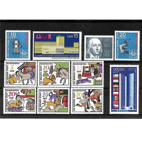 Allemagne- Rda -Lot De 11 Timbres Neuf**-Gomme Intacte- 1 Er Choix