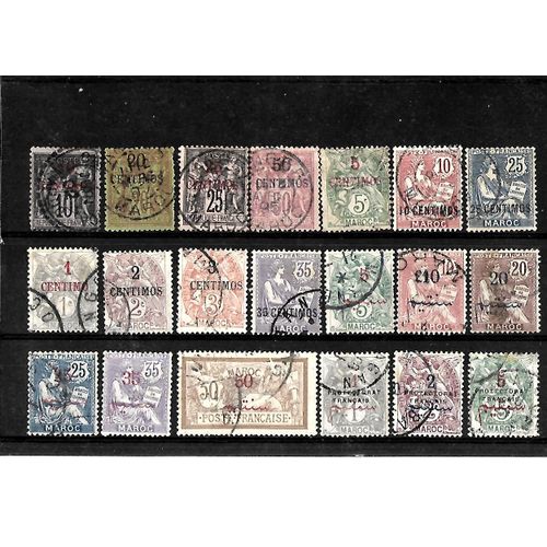 Maroc-Protectorat Français- 1891 / 1914 -Lot De 20 Timbres Oblitérés-Très Bon Etat