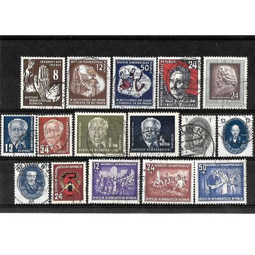Allemagne- Rda -Lot De 16 Timbres Oblitérés-Très Bon Etat