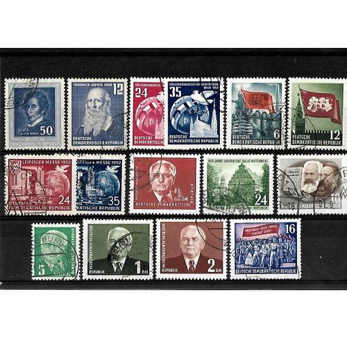 Allemagne- Rda -Lot De 15 Timbres Oblitérés-Très Bon Etat