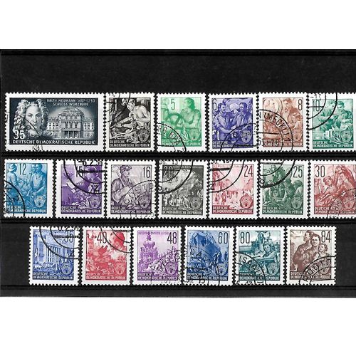 Allemagne- Rda -Lot De 19 Timbres Oblitérés-Très Bon Etat