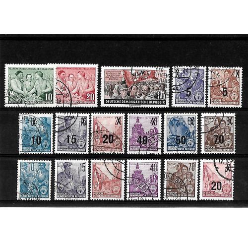 Allemagne- Rda -Lot De 17 Timbres Oblitérés-Très Bon Etat