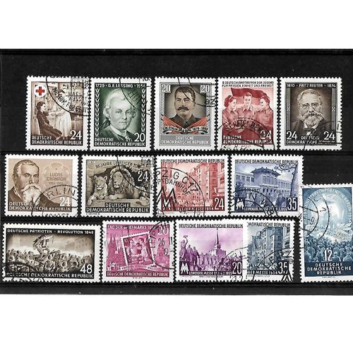 Allemagne- Rda -Lot De 14 Timbres Oblitérés-Très Bon Etat