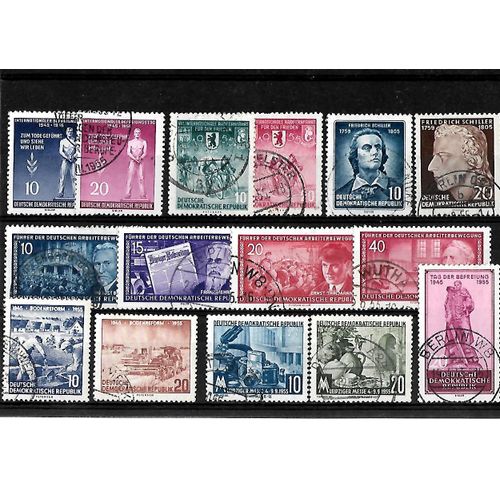 Allemagne- Rda -Lot De 15 Timbres Oblitérés-Très Bon Etat