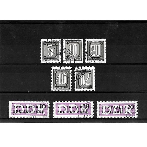 Allemagne- Rda -Du S 34 Au S 38 / S 42 -Lot De 8 Timbres Oblitérés-Très Bon Etat