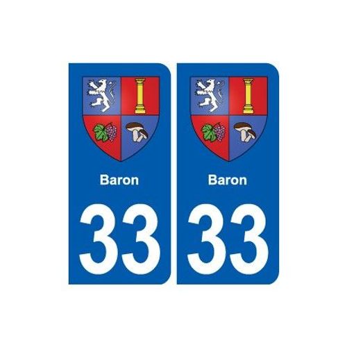 33 Blanquefort Blason Ville Autocollant Plaque Stickers - Couleur : Noir - Angles : Arrondis