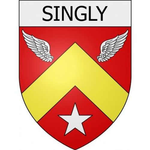 Singly 08 Ville Stickers Blason Autocollant Adhésif - Taille : 17 Cm