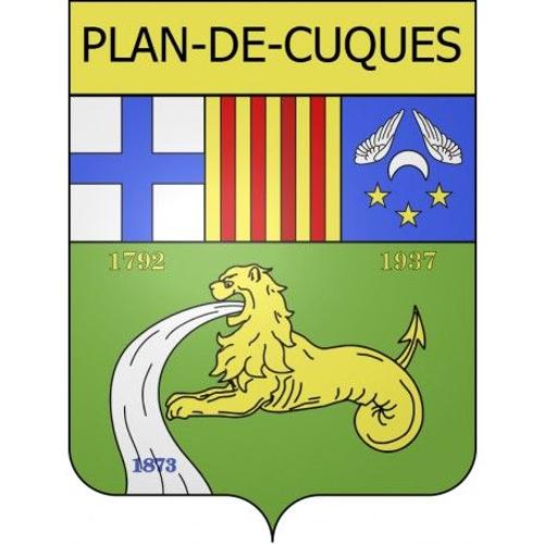 Plan-De-Cuques 13 Ville Stickers Blason Autocollant Adhésif - Taille : 12 Cm