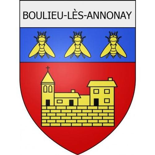 Boulieu-Lès-Annonay 07 Ville Stickers Blason Autocollant Adhésif - Taille : 4 Cm