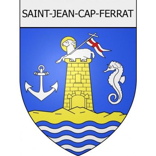 Saint-Jean-Cap-Ferrat 06 Ville Stickers Blason Autocollant Adhésif - Taille : 4 Cm