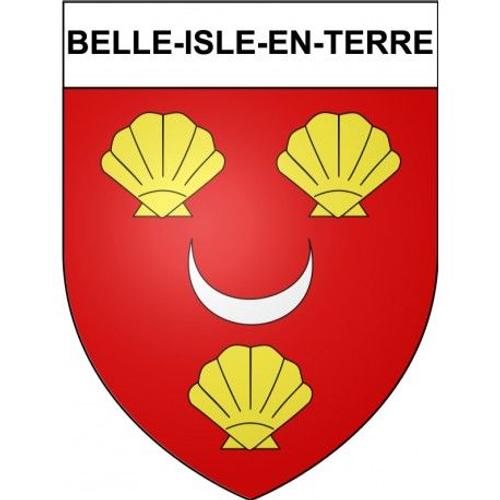 Belle-Isle-En-Terre 22 Ville Stickers Blason Autocollant Adhésif - Taille : 17 Cm