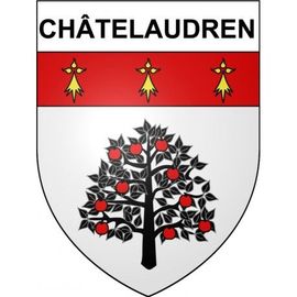 Châtelaudren 22 Ville Stickers Blason Autocollant Adhésif - Taille : 17 Cm