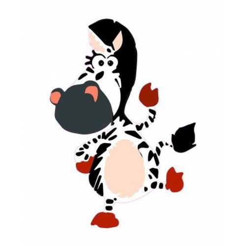 Autocollant Zèbre Animal Sticker Adhesif - Taille : 4 Cm