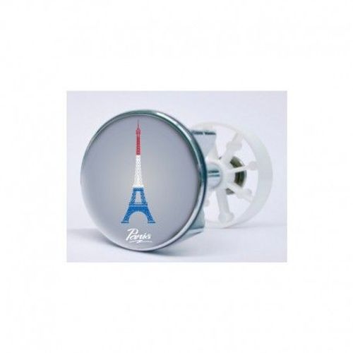 Stickers Tour Eiffel Autocollant Bonde Lavabo Évier Bouchon - Taille : 6,2 Cm