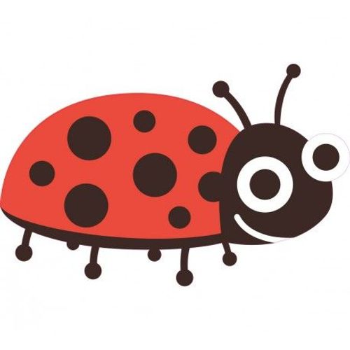 Coccinelle - Autocollant Sticker Adhésif - Taille : 8 Cm