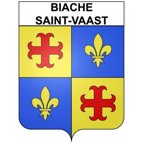 Biache-Saint-Vaast 62 Ville Stickers Blason Autocollant Adhésif - Taille : 4 Cm