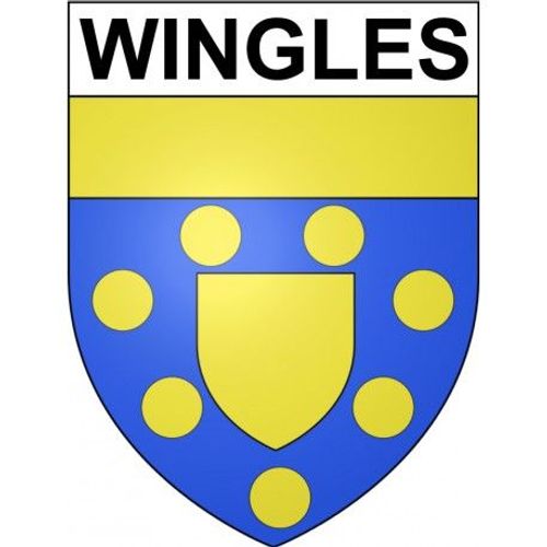 Wingles 62 Ville Stickers Blason Autocollant Adhésif - Taille : 12 Cm