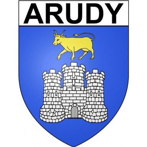 Arudy 64 Ville Stickers Blason Autocollant Adhésif - Taille : 8 Cm