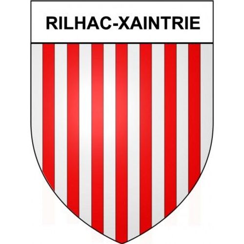Rilhac-Xaintrie 19 Ville Stickers Blason Autocollant Adhésif - Taille : 8 Cm