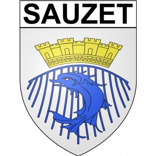 Sauzet 26 Ville Stickers Blason Autocollant Adhésif - Taille : 17 Cm