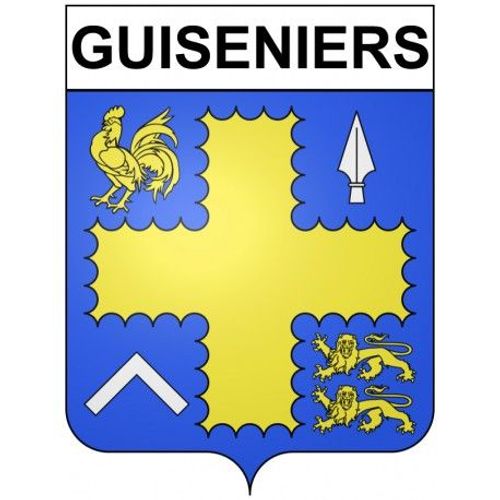 Guiseniers 27 Ville Stickers Blason Autocollant Adhésif - Taille : 12 Cm
