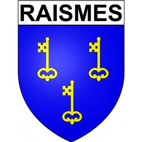 Raismes 59 Ville Stickers Blason Autocollant Adhésif - Taille : 8 Cm